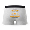 Caleçon Beau-Papa Chef De Chantier - Humour Boxer Gris Idée Cadeau Fête des Pères