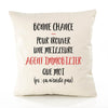 Housse de Coussin Premium Agent Immobilier ça n'existe Pas - Coton Canvas Fairtrade Beige Idée Cadeau Décoration Canapé