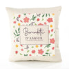 Housse de Coussin Femme Bernadette d'amour Motif Floral déco Salon canapé Chambre Cadeau Femme Anniversaire noël Coussin décoratif Motif Floral