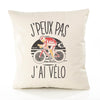 Housse de Coussin Premium Cyclisme vélo Version Blanc - Coton Canvas Fairtrade Beige Idée Cadeau Décoration Canapé