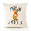 Housse de Coussin Premium Roller Version Blanc - Coton Canvas Fairtrade Beige Idée Cadeau Décoration Canapé