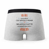 Caleçon Un AVS Aussi Génial - Humour Boxer Gris Idée Cadeau