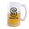 Verre à Bière Sébastien Lettre Sport | Chope de Bière Pinte | Idée Cadeau Prénom Style Basket Université Anniversaire Papa Collègue Départ Retraite Noël