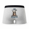 Caleçon Farid Panda Grain - Humour Boxer Gris Idée Cadeau