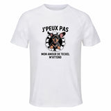 Maillot de Sport Homme Teckel J'peux Pas - T-Shirt Respirant Polyester Manches Courtes - Cadeau Sportif Anniversaire Noël Fête des Pères
