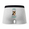 Caleçon Marina la Plus Chouette - Humour Boxer Gris Idée Cadeau