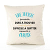 Housse de Coussin Premium Une Juriste Formidable - Coton Canvas Fairtrade Beige Idée Cadeau Décoration Canapé