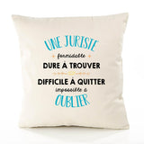 Housse de Coussin Premium Une Juriste Formidable - Coton Canvas Fairtrade Beige Idée Cadeau Décoration Canapé
