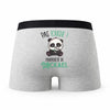 Caleçon Mickael Pas Touche Panda - Humour Boxer Gris Idée Cadeau