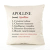 Housse de Coussin Premium Apolline Définition - Coton Canvas Fairtrade Beige Idée Cadeau Décoration Canapé