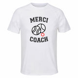 Maillot de Sport Homme pour Merci Petanque Coach - T-Shirt Respirant Polyester Manches Courtes - Cadeau Sportif Anniversaire Noël Fête des Pères