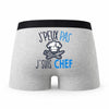 Caleçon Chef Cuisine - Humour Boxer Gris Idée Cadeau Passion