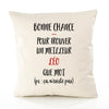 Housse de Coussin Premium Léo ça n'existe Pas Homme - Coton Canvas Fairtrade Beige Idée Cadeau Décoration Canapé