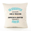 Housse de Coussin Premium Un Développeur Formidable - Coton Canvas Fairtrade Beige Idée Cadeau Décoration Canapé
