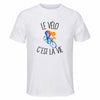 Maillot de Sport Homme Velo C'est La Vie - T-Shirt Respirant Polyester Manches Courtes - Cadeau Sportif Anniversaire Noël Fête des Pères