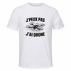 Maillot de Sport Homme Drone J'peux Pas - T-Shirt Respirant Polyester Manches Courtes - Cadeau Sportif Anniversaire Noël Fête des Pères