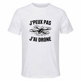 Maillot de Sport Homme Drone J'peux Pas - T-Shirt Respirant Polyester Manches Courtes - Cadeau Sportif Anniversaire Noël Fête des Pères