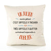 Housse de Coussin Premium Un Julien Aussi génial - Coton Canvas Fairtrade Beige Idée Cadeau Décoration Canapé