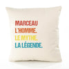 Housse de Coussin Premium Marceau Mythe Légende Vintage - Coton Canvas Fairtrade Beige Idée Cadeau Décoration Canapé