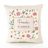 Housse de Coussin Femme Pascale d'amour Motif Floral déco Salon canapé Chambre Cadeau Femme Anniversaire noël Coussin décoratif Motif Floral
