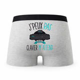 Caleçon Clavier Jeux Pc - Humour Boxer Gris Idée Cadeau Passion