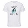 Maillot de Sport Homme Foot C'est La Vie - T-Shirt Respirant Polyester Manches Courtes - Cadeau Sportif Anniversaire Noël Fête des Pères