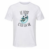 Maillot de Sport Homme Foot C'est La Vie - T-Shirt Respirant Polyester Manches Courtes - Cadeau Sportif Anniversaire Noël Fête des Pères