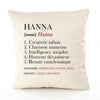Housse de Coussin Premium Hanna Définition - Coton Canvas Fairtrade Beige Idée Cadeau Décoration Canapé 40x40