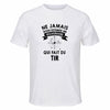 Maillot de Sport Homme Tir Sexagenaire - T-Shirt Respirant Polyester Manches Courtes - Cadeau Sportif Anniversaire Noël Fête des Pères