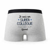 Caleçon Djamal Un Super Collègue - Humour Boxer Gris Idée Cadeau