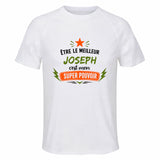 Maillot de Sport Homme Meilleur Joseph Super Pouvoir Cadeau Anniversaire Noël Fête des Pères T-Shirt Respirant Polyester