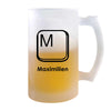 Verre à Bière Maximilien Lettre Clavier | Chope de Bière Pinte | Idée Cadeau Prénom Informaticien Geek Gamer Anniversaire Papa Collègue Départ Retraite Noël