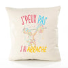 Housse de Coussin Premium arraché haltérophilie Version Blanc - Coton Canvas Fairtrade Beige Idée Cadeau Décoration Canapé