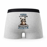 Caleçon Bernard Panda Grain - Humour Boxer Gris Idée Cadeau