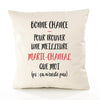 Housse de Coussin Premium Marie-Chantal ça n'existe Pas - Coton Canvas Fairtrade Beige Idée Cadeau Décoration Canapé