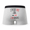 Caleçon Radio - Humour Boxer Gris Idée Cadeau Passion