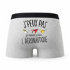Caleçon Avion en Papier Aeronautique - Humour Boxer Gris Idée Cadeau Passion