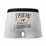 Caleçon Avion en Papier Aeronautique - Humour Boxer Gris Idée Cadeau Passion