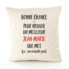 Housse de Coussin Premium Jean-Marie ça n'existe Pas Homme - Coton Canvas Fairtrade Beige Idée Cadeau Décoration Canapé 40x40