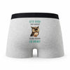 Caleçon Cette Atsem Caractère de Cochon - Humour Boxer Gris Idée Cadeau