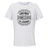 Maillot de Sport Femme pour Corinne Copie Deesse Legende Noire - T-Shirt Respirant Polyester Manches Courtes - Cadeau Sportive Anniversaire Noël Fête des Mères