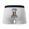 Caleçon Nathanael Panda Grain - Humour Boxer Gris Idée Cadeau