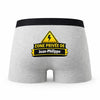 Caleçon Zone Privee De Jean-Philippe - Humour Boxer Gris Idée Cadeau