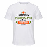 Maillot de Sport Homme Meilleur Francois-Xavier Super Pouvoir Cadeau Anniversaire Noël Fête des Pères T-Shirt Respirant Polyester
