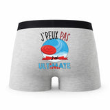 Caleçon Ultimate Freesbe - Humour Boxer Gris Idée Cadeau