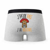 Caleçon Histoire pour Blanc - Humour Boxer Gris Idée Cadeau