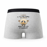 Caleçon Lavocat Agneau - Humour Boxer Gris Idée Cadeau