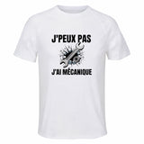 Maillot de Sport Homme Mecanique J'peux Pas - T-Shirt Respirant Polyester Manches Courtes - Cadeau Sportif Anniversaire Noël Fête des Pères