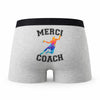 Caleçon Merci Handball - Humour Boxer Gris Passion Sport Idée Cadeau