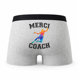 Caleçon Merci Handball - Humour Boxer Gris Passion Sport Idée Cadeau